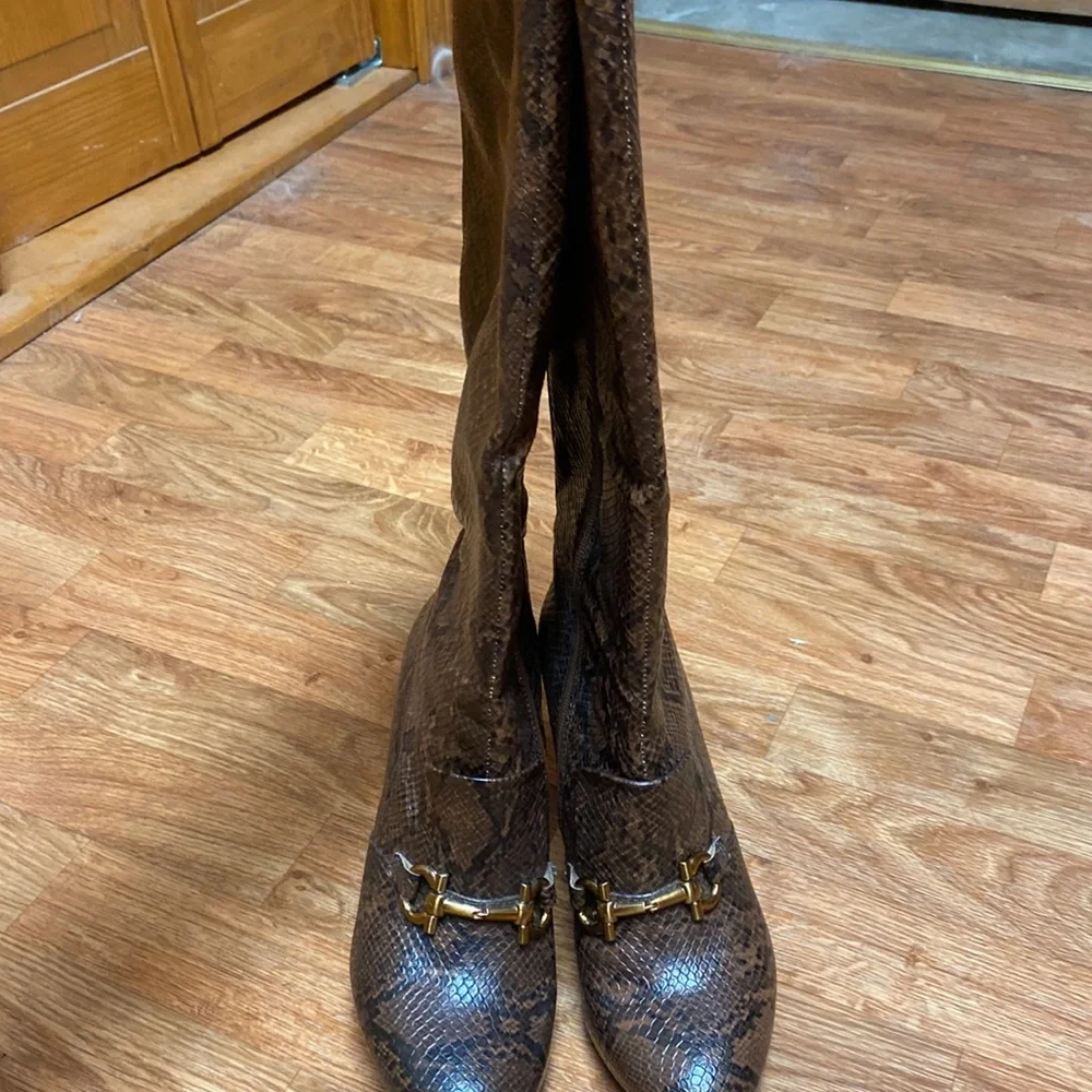 Kensie tall animal print boots zara style - Picture 2 of 9